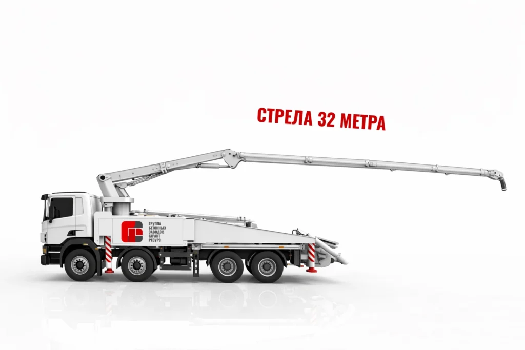 Автобетононасос со стрелой 32 м для подачи бетона в Ильинском и области